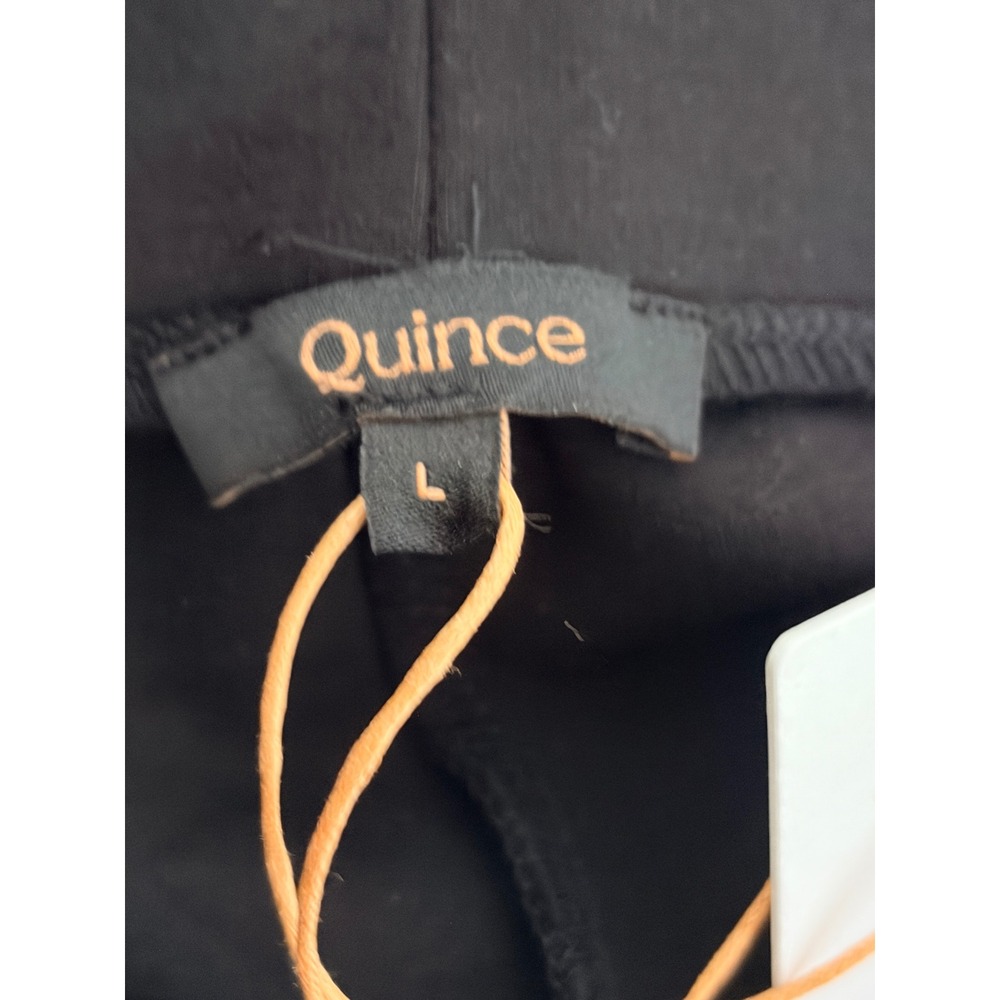 Quince Ultra Stretch Ponte Straight Leg Pants Womens L Black NWT - Picture 6 of 12